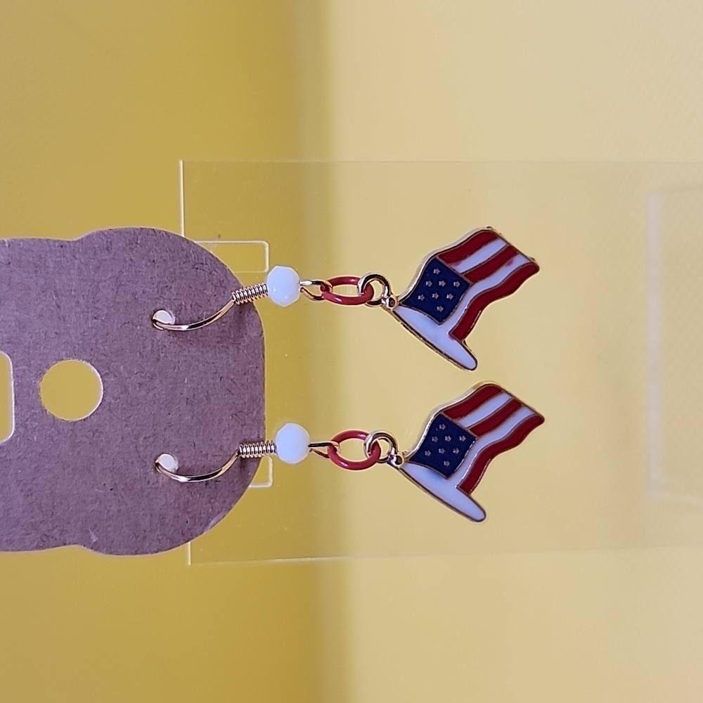 American flag earrings